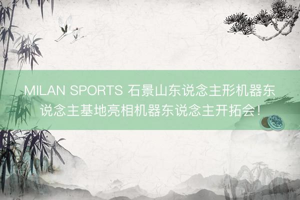 MILAN SPORTS 石景山东说念主形机器东说念主基地亮相机器东说念主开拓会!