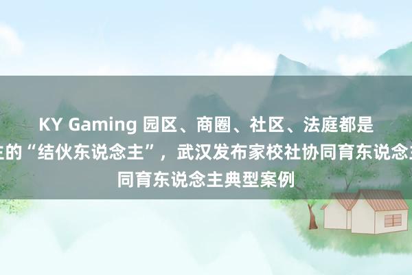 KY Gaming 园区、商圈、社区、法庭都是育东说念主的“结伙东说念主”，武汉发布家校社协同育东说念主典型案例
