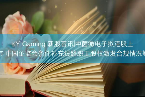 KY Gaming 新股音讯|中茵微电子拟港股上市 中国证监会条件补充线路职工股权激发合规情况等