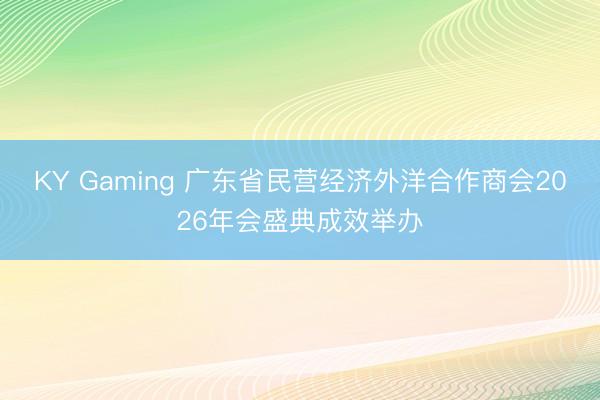 KY Gaming 广东省民营经济外洋合作商会2026年会盛典成效举办